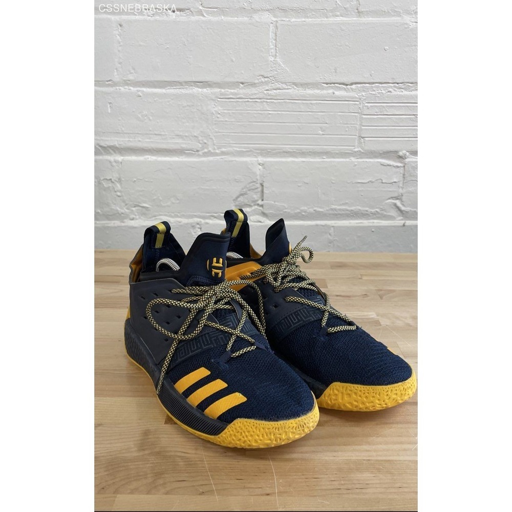 Adidas Navy/Yellow Harden Vol. 2 "MVP" basketball shoe - Size 9.5
